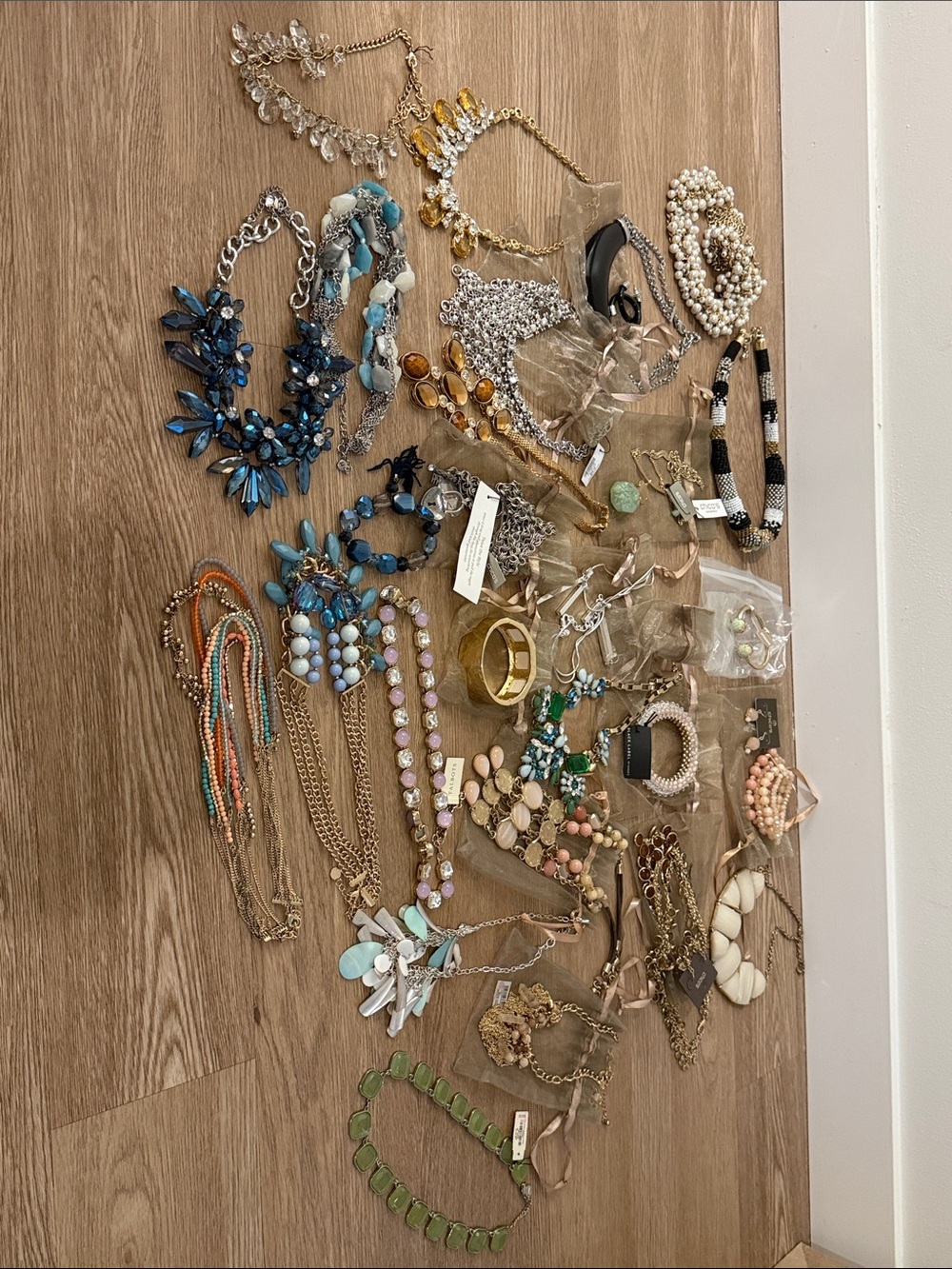 Assorted Blue and Multicolor Women’s Fashion Necklaces and Bracelets